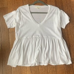 White peplum UO top